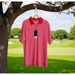 NWT Jack Nicklaus Stay Dri Striped Polo Shirt XL